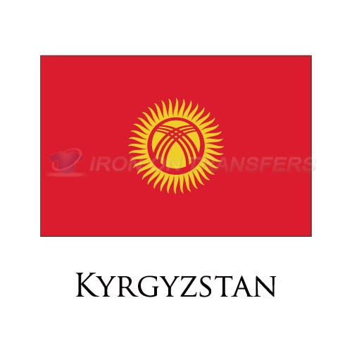 Kyrgyzstan flag Iron-on Stickers (Heat Transfers)NO.1908